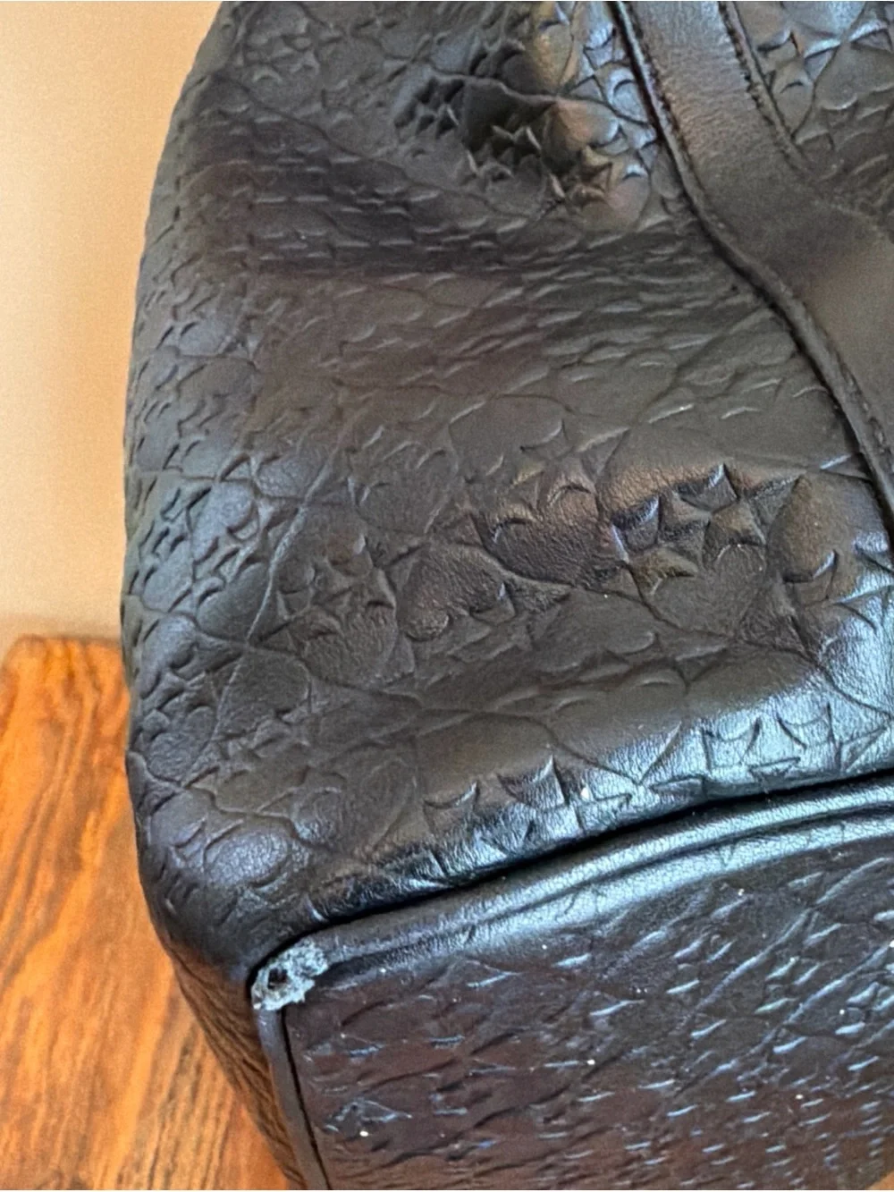 Kate Spade New York Penn Place Embossed Margareta Tote Black Leather Bag *read*
